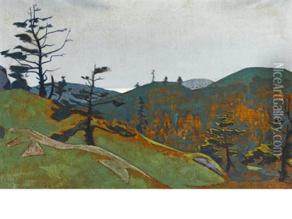 Monhegan, Maine (hope) Oil Painting - Nikolai Konstantinovich Roerich