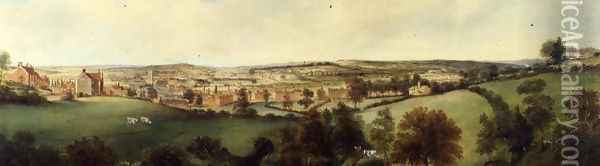 Panoramic View of Stoke on Trent Oil Painting - Henry Lark Pratt