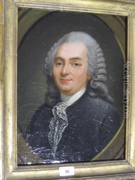 Portrait De L'economiste Et Homme D'etat Turgot (1727-1781) Oil Painting - Joseph Ducreux