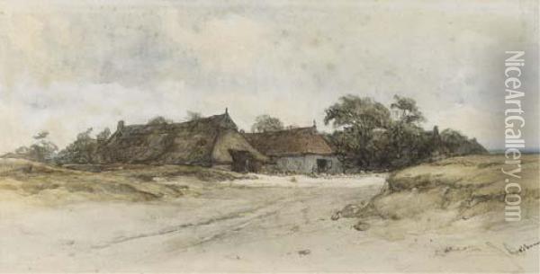 A Schaapskooi, Zuid-laren Oil Painting - Johannes Bosboom