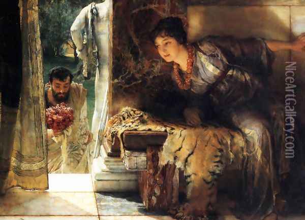 Welcome Footsteps 1883 Oil Painting - Sir Lawrence Alma-Tadema