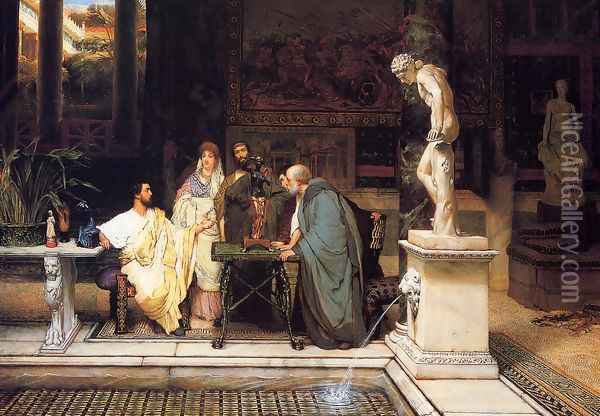 A Roman Art Lover 2 Oil Painting - Sir Lawrence Alma-Tadema