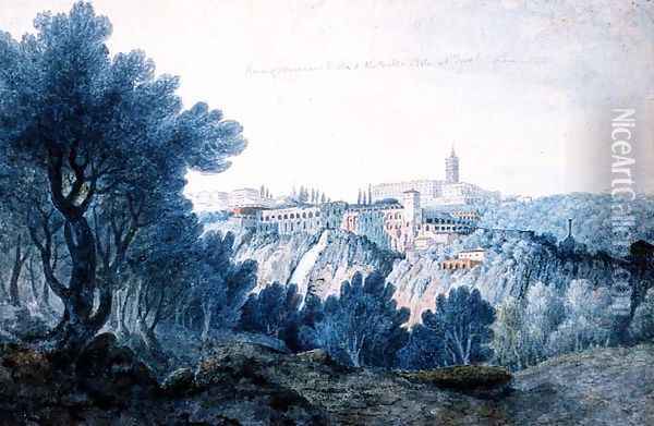 Ruins of Maecenas Villa and Villa dEste at Tivoli Oil Painting - Thomas Jones