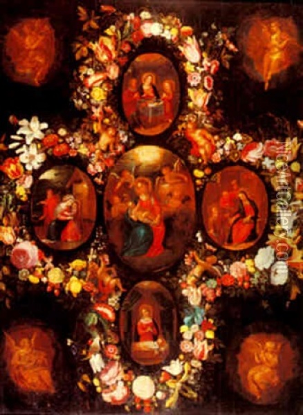 Die Muttergottes Mit Dem Christuskind Oil Painting - Peeter Van Avont