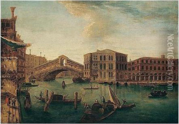 Venice, A View Of The Rialto Oil Painting - Michele Marieschi