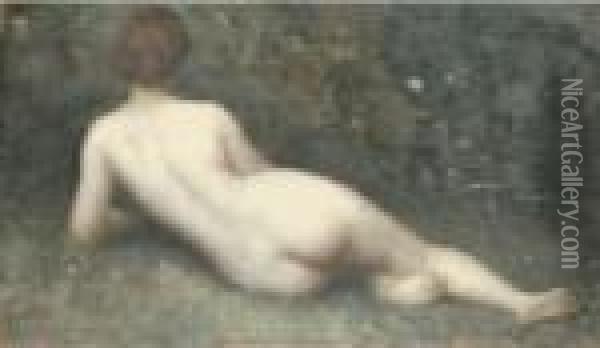 A Reclining Nude Oil Painting - Paul Trouillebert