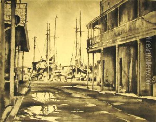 Backwater New Orleans Oil Painting - Earl Horter