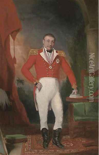 Portrait of General Sir John Doveton Oil Painting - Anglo-Indian School