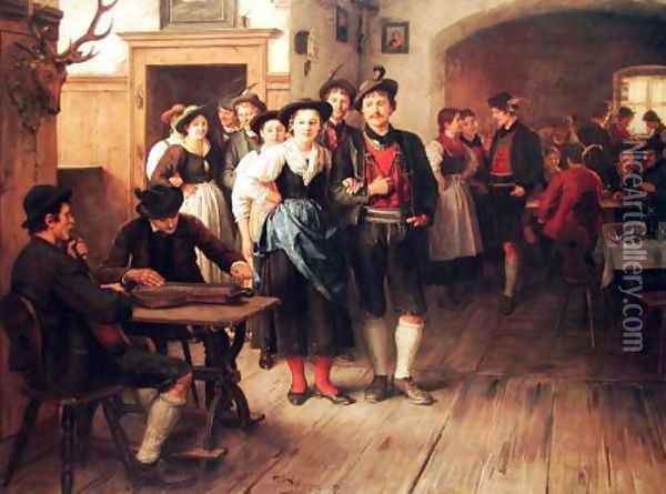 Before the dance Oil Painting - Franz Von Defregger
