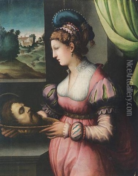 Salome Con La Testa Del Battista Oil Painting -  Bacchiacca
