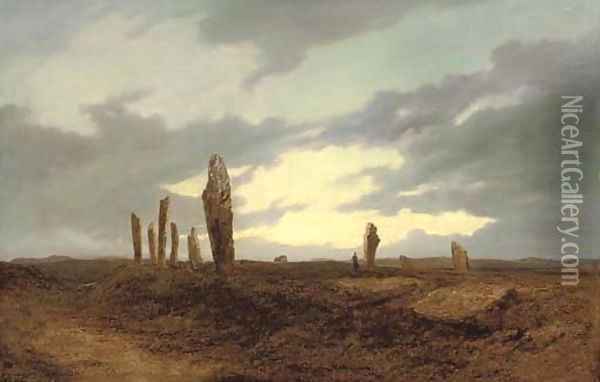Standing stones Oil Painting - Edward Hargitt