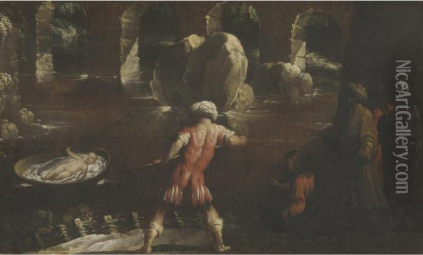 The Finding Of Moses Oil Painting - Giovanni Andrea Donducci (see MASTELLETTA)