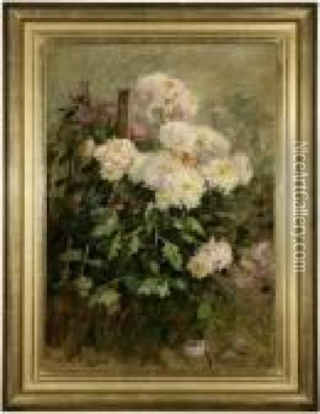 Chrysanthemums Oil Painting - Edith White