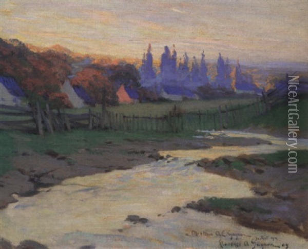 Crepuscule, Comte Charlevoix Oil Painting - Clarence Alphonse Gagnon