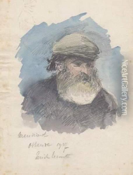 Mendiant Oil Painting - Charles Emile Hippolyte Lecomte-Vernet