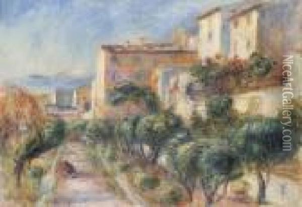 La Maison De La Poste A Cagnes Oil Painting - Pierre Auguste Renoir