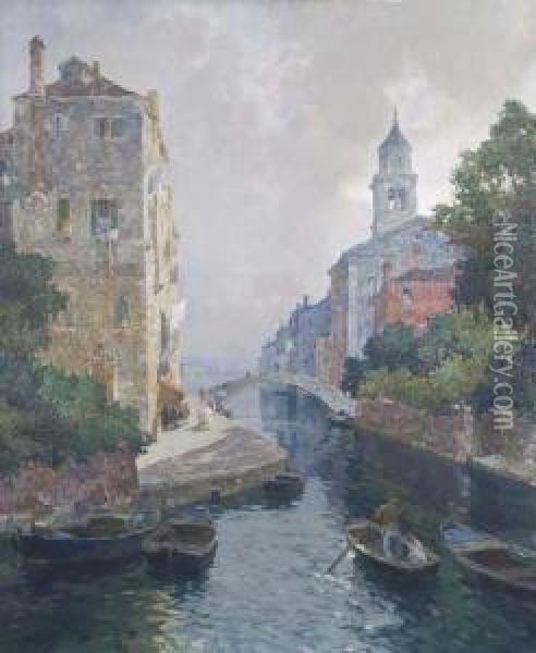 Venezia, Rio San Giuseppe Oil Painting - Angelo Pavan