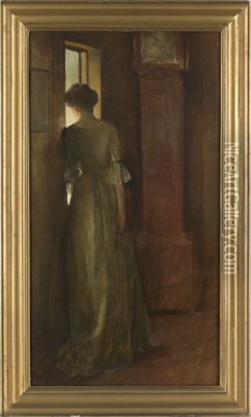 Portrait Of A Woman Oil Painting - John White Alexander