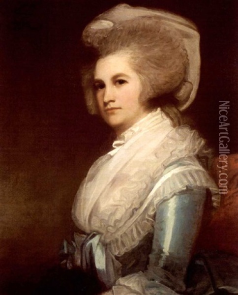 Portrait Of Dorothea, Lady Robinson Oil Painting - George Romney