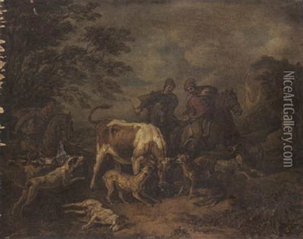 Stierhatz Oil Painting - Pieter van Bloemen