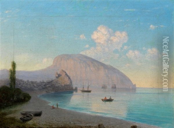Seascape Oil Painting - Adolf Ivanovich Fessler