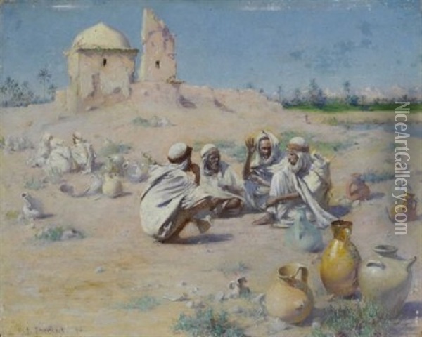 Riposo Algerino Oil Painting - Charles James Theriat