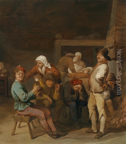 Wirtshausszene Oil Painting - Pieter Jansz Quast
