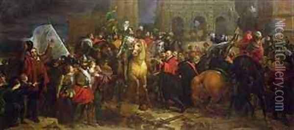 The Entry of Henri IV into Paris on 22 March 1594 Oil Painting - Baron Francois Gerard