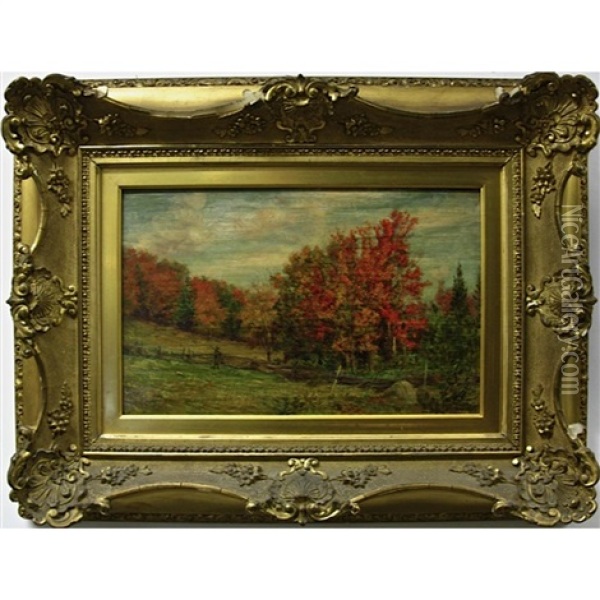 Autumn, Laurentian Hills, Near Ste. Adele Oil Painting - Robert J. Wickenden