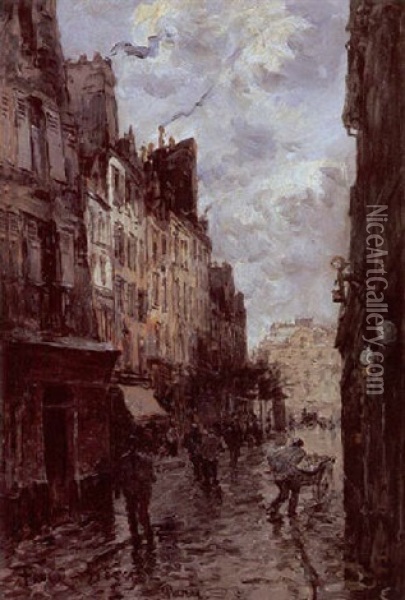 Rue De La Parcheminerie A Paris Oil Painting - Frank Myers Boggs