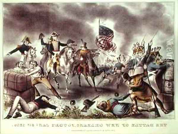 The Battle of New Orleans Oil Painting - Currier