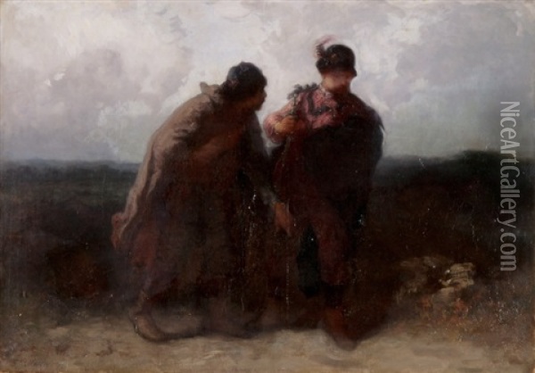 La Piste Perdue Oil Painting - Gustave Francois Morin