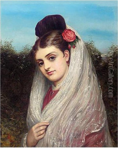 The Young Bride Oil Painting - Charles Sillem Lidderdale