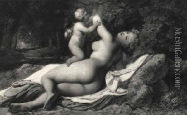 Venus Und Amor Oil Painting - Peter Johann Nepomuk Geiger