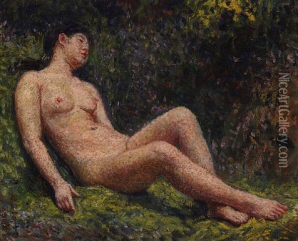 Female Nude Oil Painting - Saburosuke Okada