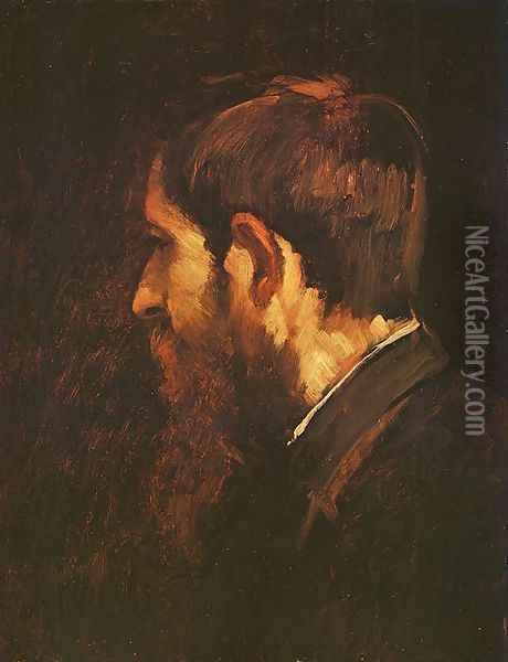 Portrait of Laszlo Paal 1877 Oil Painting - Mihaly Munkacsy