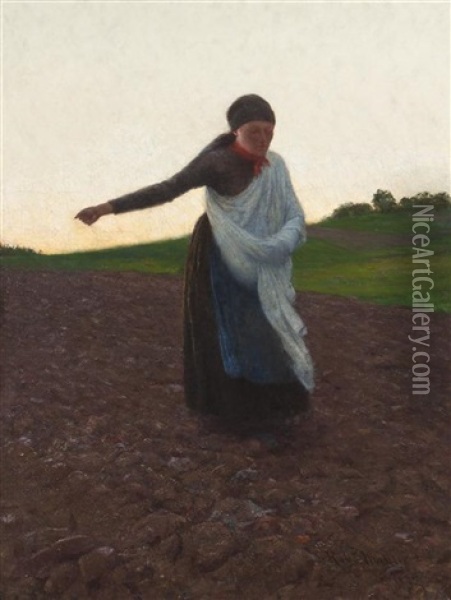 The Sower Oil Painting - Robert Koehler