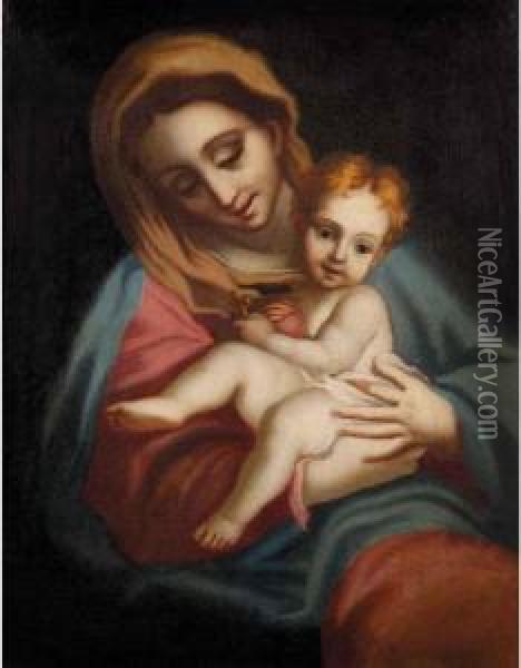 Madonna Con Il Bambino Oil Painting - Domenico Pedrini