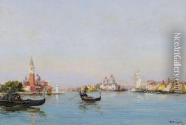 Vue De Venise Oil Painting - Raymond Allegre