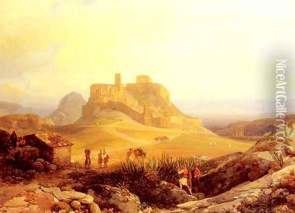 The Acropolis, Athens Oil Painting - Thomas Ender