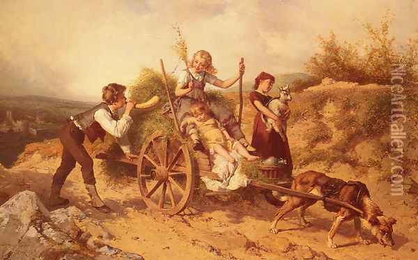 The Country Children Oil Painting - Theodore Gerard