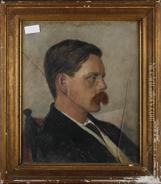 Portrait Of A Gentleman Oil Painting - Arthur Lemon