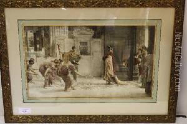 Bloemstrooisters Oil Painting - Sir Lawrence Alma-Tadema