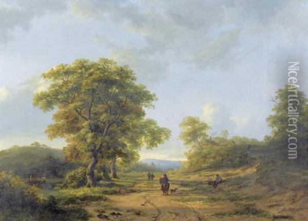 Sommerliche Landschaft Oil Painting - Barend Cornelis Koekkoek