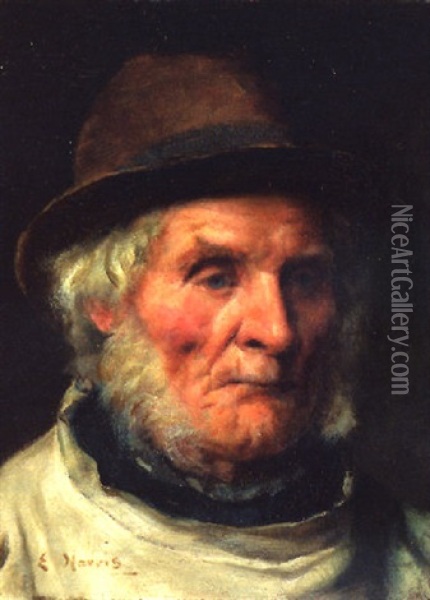 The Newlyner Oil Painting - Edwin Harris