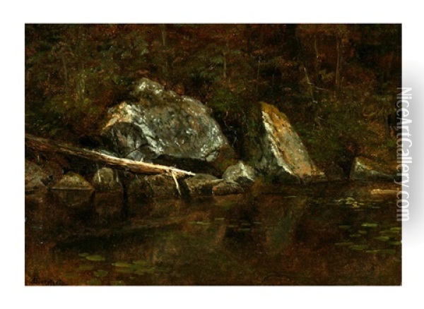 White Mountain Lake Oil Painting - Albert Bierstadt