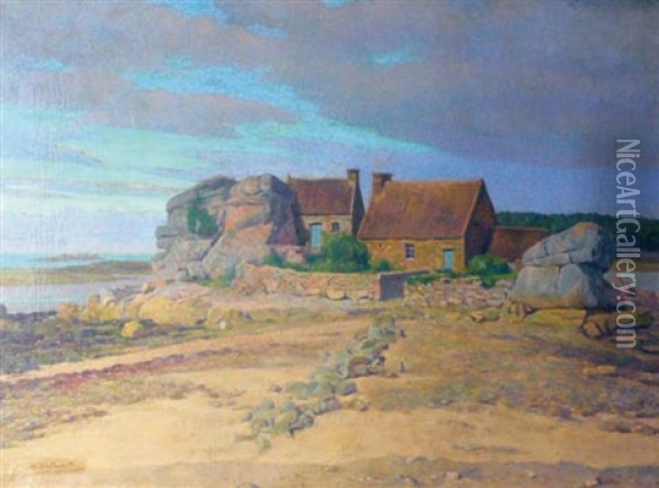 Maison En Bord De Mer Oil Painting - Henri Delavallee