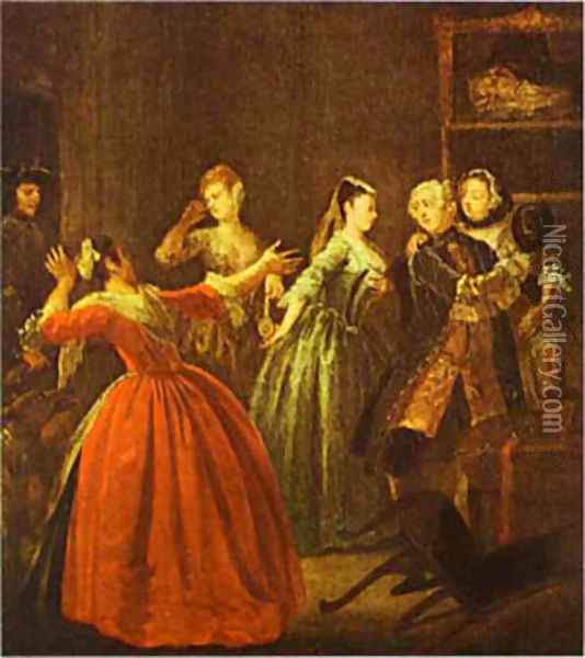 The Theft Of A Watch 1731 Oil Painting - William Hogarth