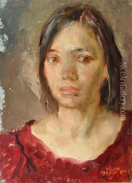 Ritratto Femminile Oil Painting - Antonio Bresciani
