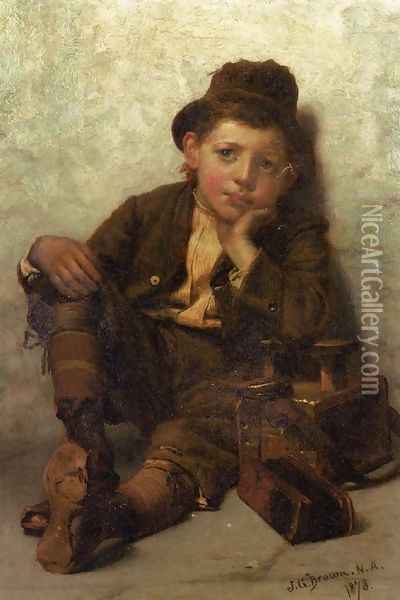 The Little Shoe-Shine Boy Oil Painting - John George Brown